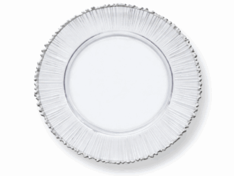Glass Eden Silver 13" Charger Plate