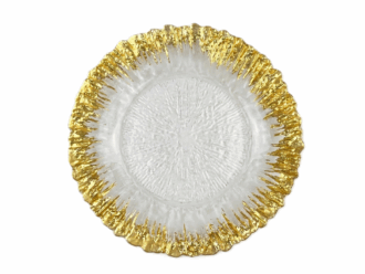 Glass Milan Gold 13 Charger Plate