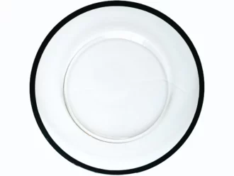 Glass Thin Rim Black Charger Plate