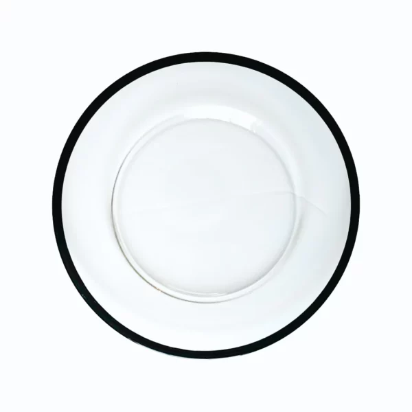 Glass Thin Rim Black Charger Plate