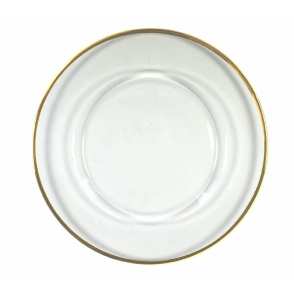 Glass Thin Rim Gold Charger Plate