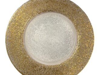 Glass Illusion Gold 13" Charger Plate