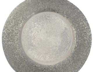 Glass Illusion Silver 13" Charger Plate