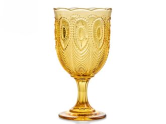 Glass The Ritz Amber Goblet