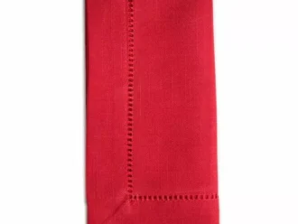 Hemstitch Red Napkin