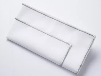 Lino Silver Edge Napkin