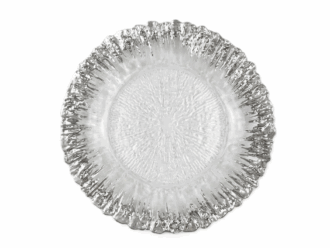 Glass Milan Silver 13 Charger Plate