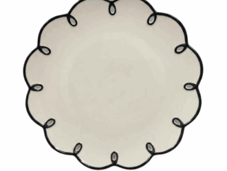 Porcelain Clover Black 13" Charger Plate